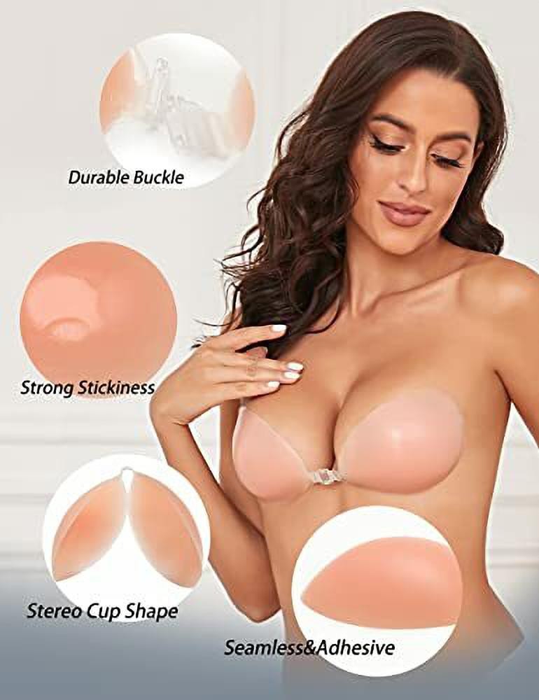 72% OFF on Piftif Silicone Peel and Stick Bra Petals(Beige Pack of