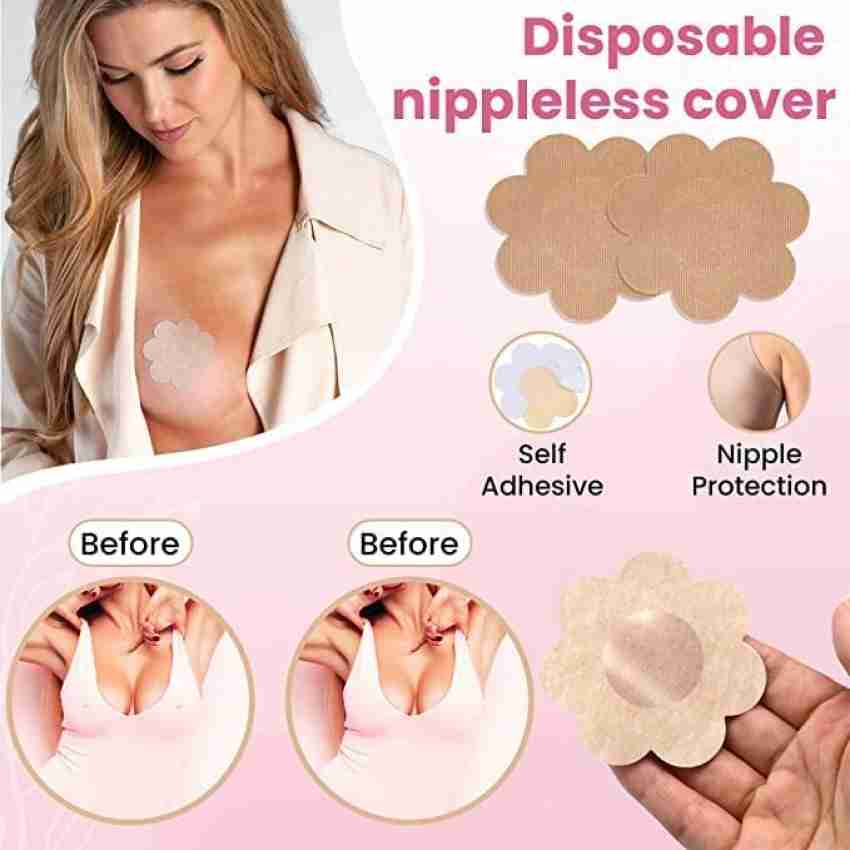 Sillcone Self Adhesive Nipple Covers Women Lift Nippleless Pads