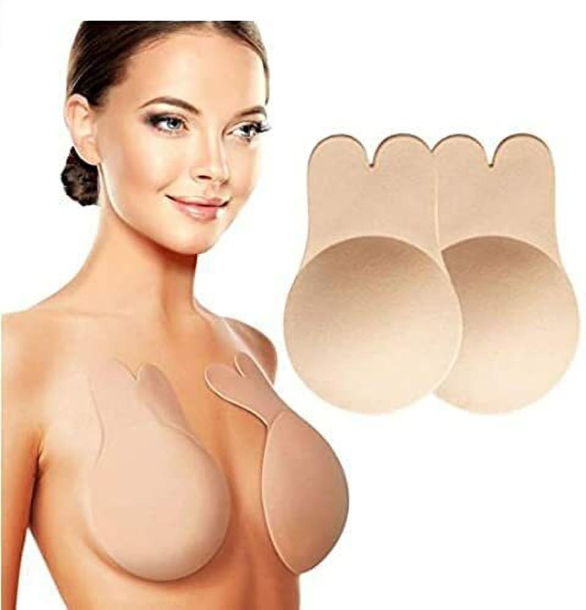  Boob Tape N°1 for Sensitive Skin, Beige, Breast Lift Tape, Free Reusable Nipple Patches, Self Adhesive Strapless Bra