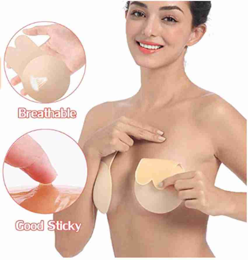 3 Pairs Invisible Sticky Bra Adhesive Strapless Lift up Rabbit Bra for  Women with 5 Pcs Nipple Pasties