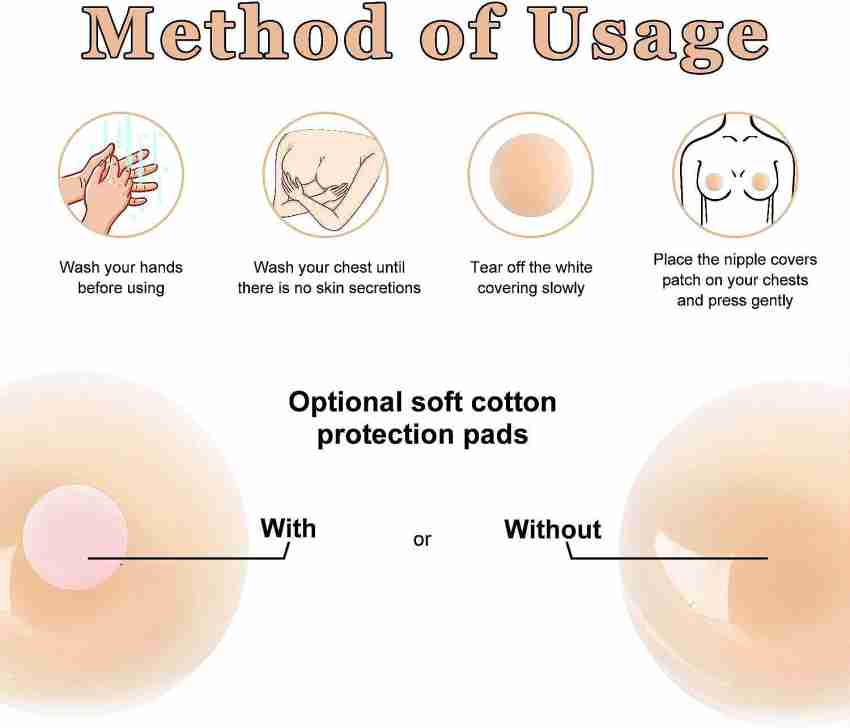 72% OFF on Piftif Silicone Peel and Stick Bra Petals(Beige Pack of 1) on  Flipkart