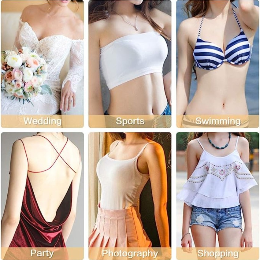 Nipple Covers Breast Pasties Petals Self Adhesive Disposable Bras White  Thick Tube Top