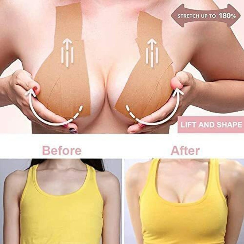 Boob Tape Nipple Covers Cotton Spandex Multipurpose Breast Lift Booby  Lifting Push-up Skin Friendly Adhesive Multipurpose Stick-on Bra for Women