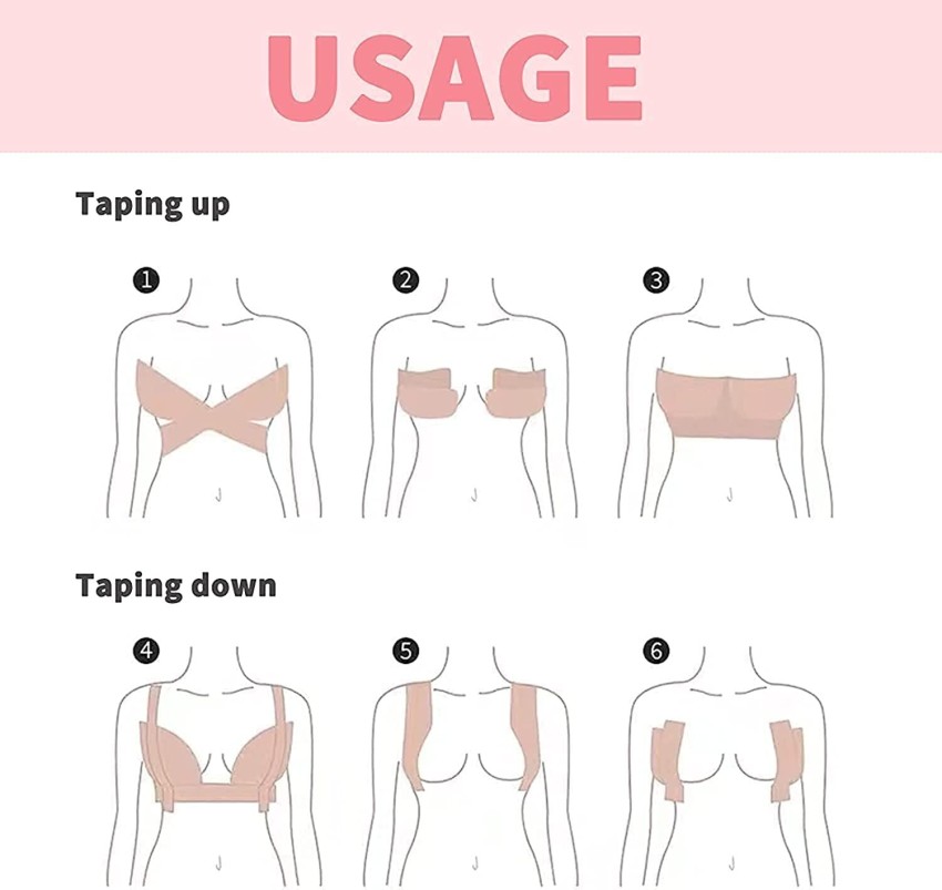 My Machine Boob tape For Breast Lift Bob Tape for Strapless Dress for women  Nipple Tape Cotton Peel and Stick Bra Petals Price in India - Buy My  Machine Boob tape For