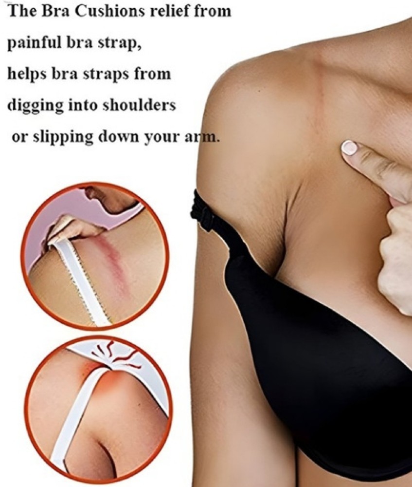 2pcs Women's Silicone Bra Strap Cushion Anti-Slip Shoulder Pads, Soft  Shoulder Grooves, Anti-Slip Strap Cushion - Black, White, Beige