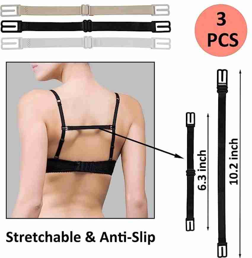 6 Pack Include Anti-Slip 3 Bra Straps Elastic Adjustable Bra Strap