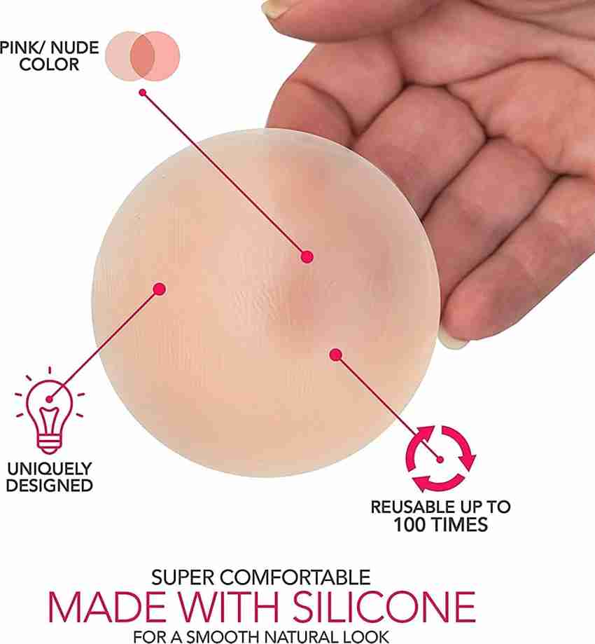 DClub Nipple Covers Reusable Comfortable & Natural, Invisible, Adhesive  Silicone Pasties for Women, (Skin) (1) : : Fashion