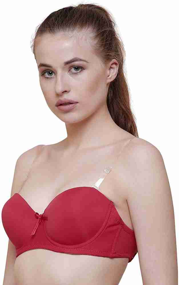 ChiYa by Strapless, Detachable Back Transparent Straps Padded With Soft  Foam Molded Cups For Women Bandeau/Tube Lightly Padded Bra - Buy ChiYa by  Strapless, Detachable Back Transparent Straps Padded With Soft Foam