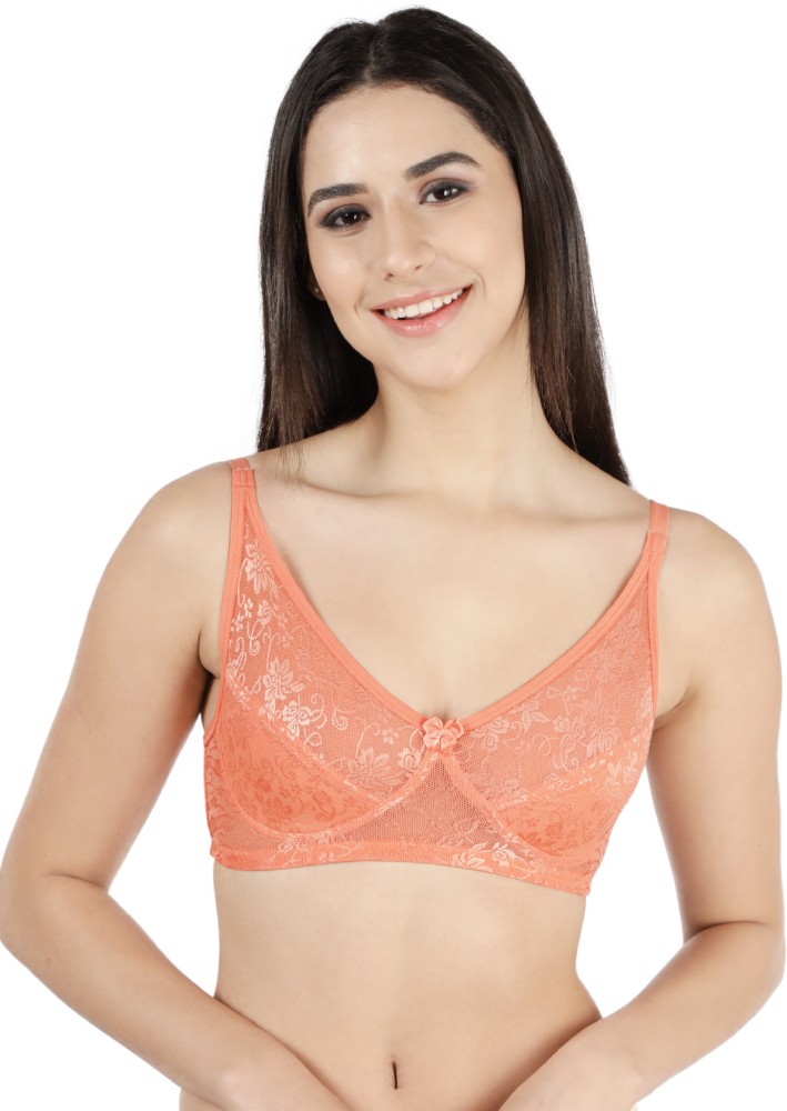 Buy Susie by Shyaway Women's Fiery Red Non Padded Wirefree Full Coverage  Everyday Bra-32B at