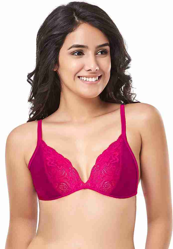Amante Bra Half Lace Women Plunge Non Padded Bra - Buy Amante Bra Half Lace  Women Plunge Non Padded Bra Online at Best Prices in India