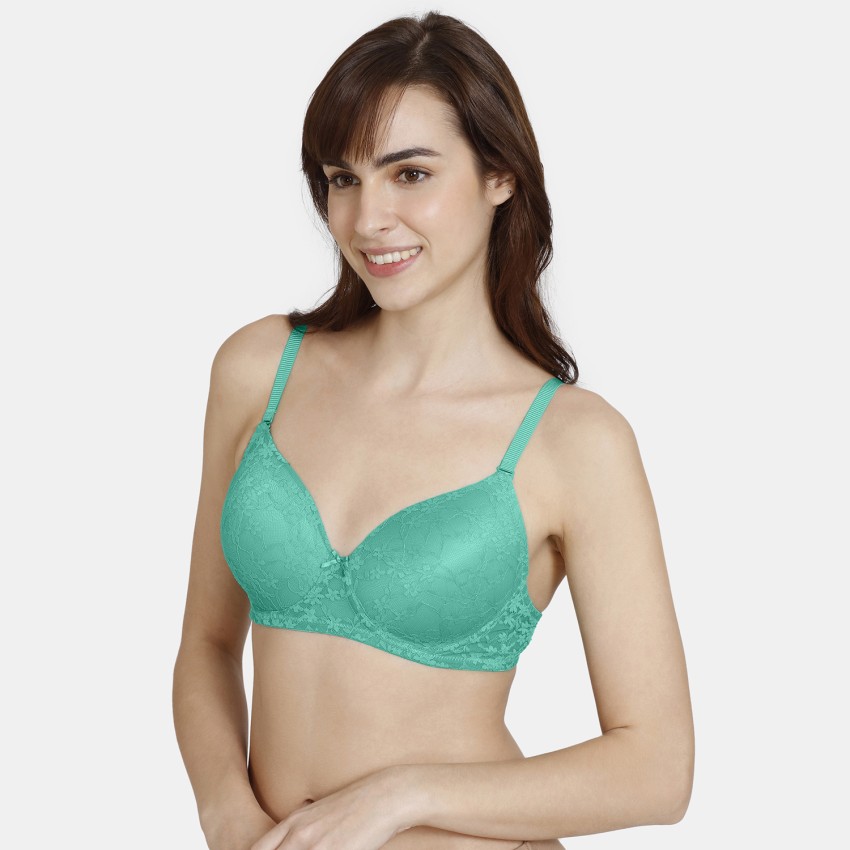 Buy Zivame Blue Solid Underwired Heavily Padded Push Up Bra