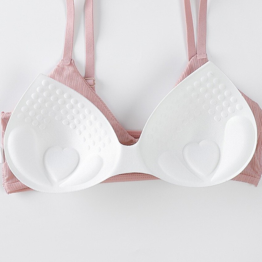 hoksml Wireless Bra for Women,Woman's Fashion Bowknot Printing Comfortable  Hollow Out Bra Underwear No Rims 