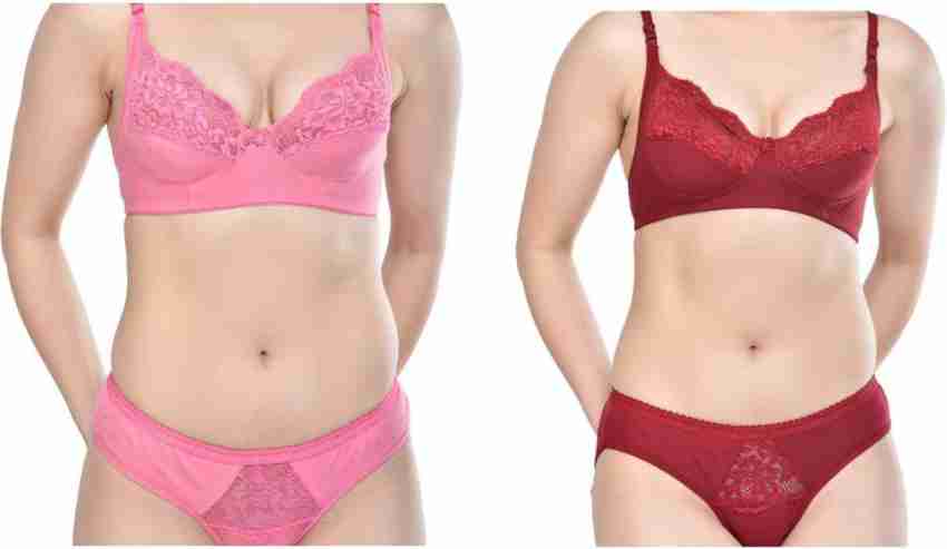 Plain Dark Pink Hosiery Bra Panty Set at Rs 135/set in Lucknow