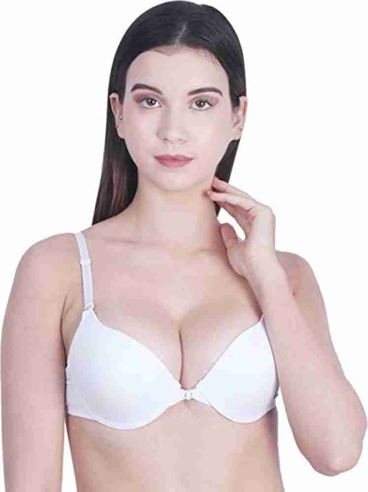 Woman White Push Bra On Gray Stock Photo 678293572