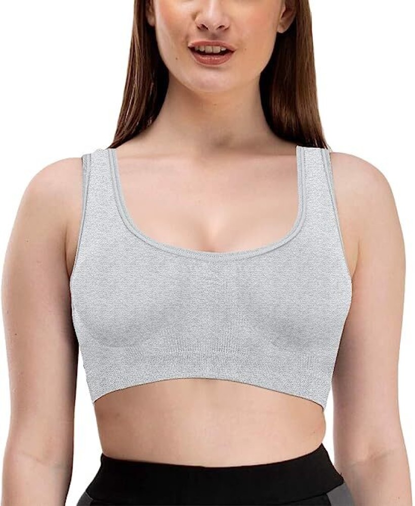 Mysha Women's Cotton Non Padded Non-Wired Air Sports Bra (Pack of