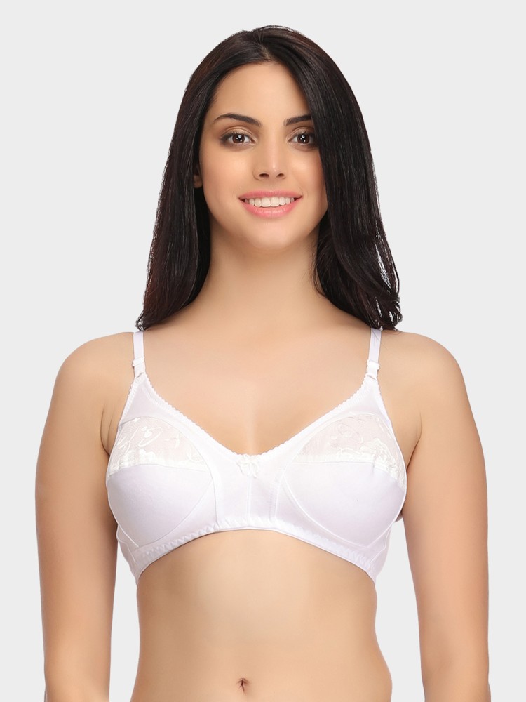 672009-5 Women's Ivory Lace Non-padded Underwired Full Cup Bra