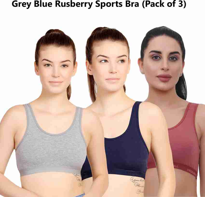 PACK OF 5 sports bra gym bra non padded full coverage combo Kombo commbo  (multicolor) Sports