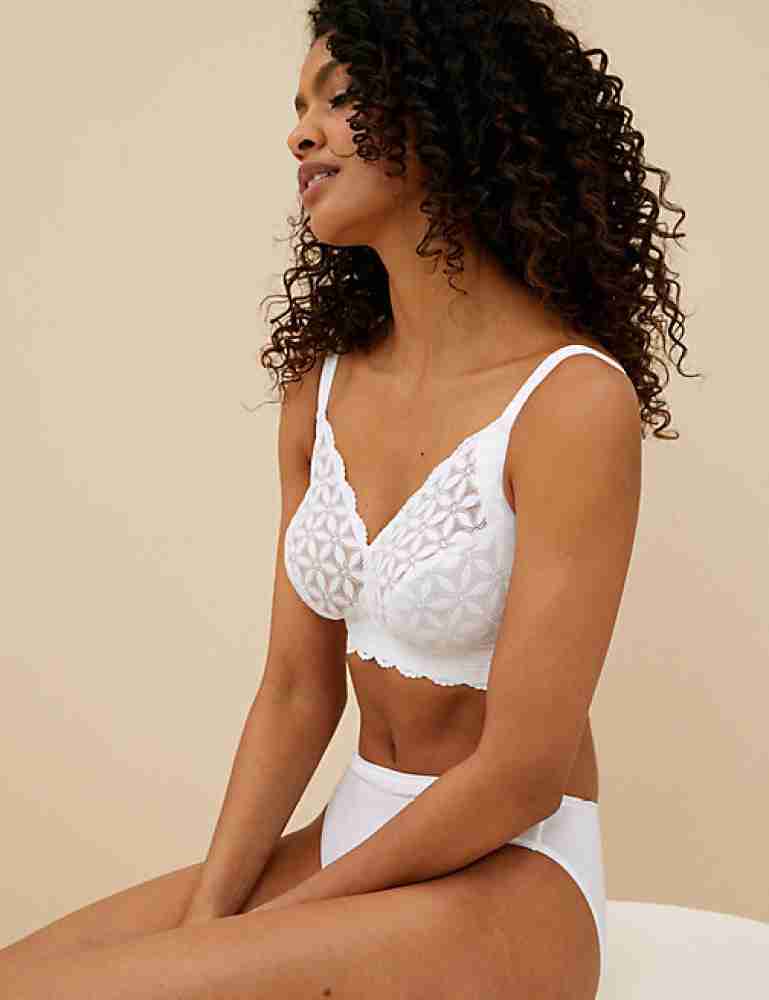 MARKS & SPENCER Lace Non-Padded Bralette F-H T334786FWHITE (42F