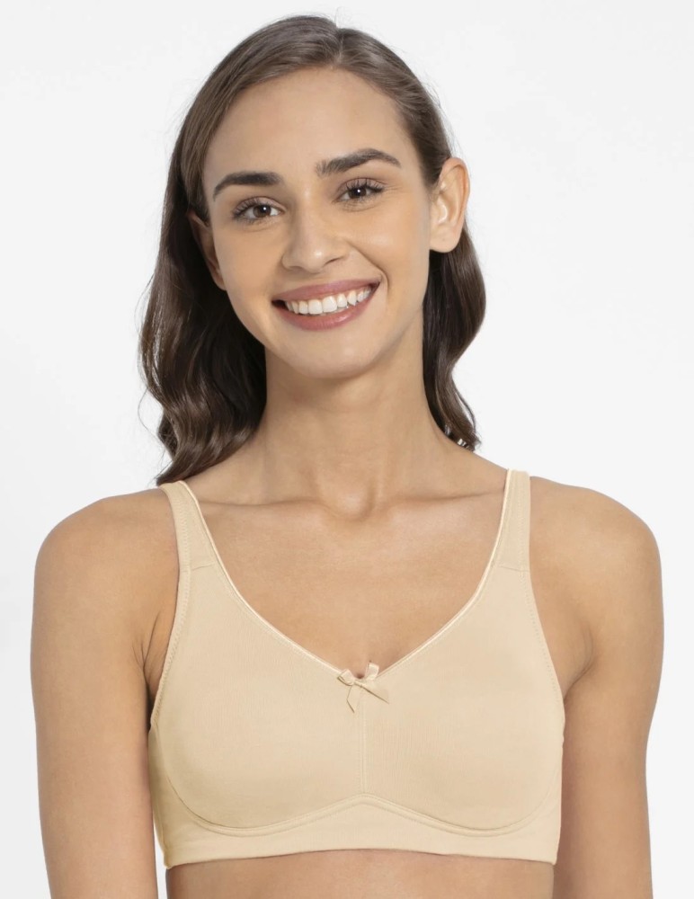 Buy Jockey Non Padded Cotton T Shirt Bra - Beige Online at Low Prices in  India 
