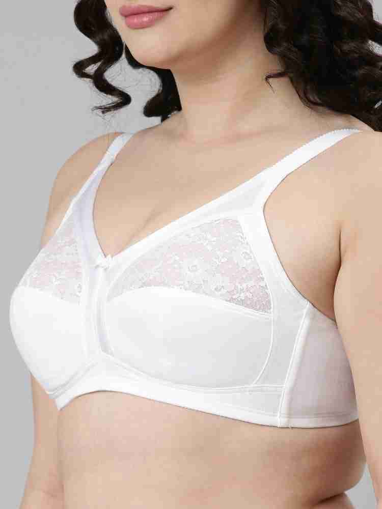Buy Enamor A014 Super Contouring M-Frame Full Support Bra - Supima Cotton,  Non-Padded, Wirefree & Full Coverage Pearl Online at Best Prices in India -  JioMart.