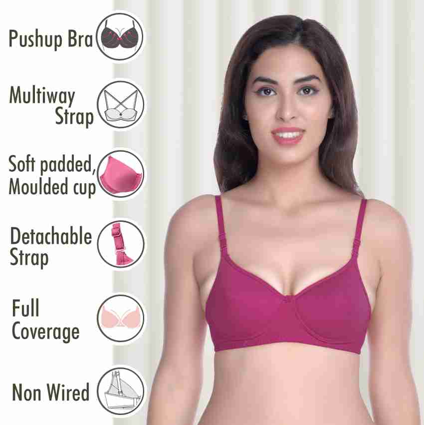 Zatanna Women's Cotton Blend Lightly Padded Wirefree T-Shirt Bra Women  Everyday Lightly Padded Bra - Buy Zatanna Women's Cotton Blend Lightly  Padded Wirefree T-Shirt Bra Women Everyday Lightly Padded Bra Online at