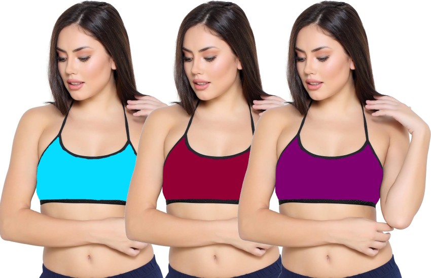 Buy Bharat Hosiery Women Full Coverage Lightly Padded Bra, Six Straps Padded  Bra,Free Size ( 28 to 36 ) (28, Combo Pack of 4) at