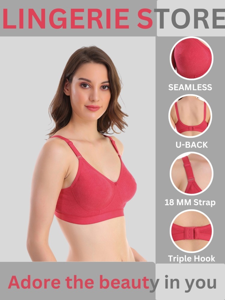 Buy POOJA RAGENEE Non Wired Full Coverage Non Padded Cotton T Shirt Bra  With All Day Comfort - Bra for Women 26363998