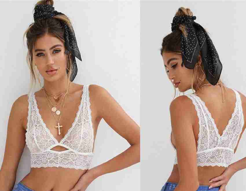 Buy Plus Size Lingerie Set for Women, Sexy Crushed Velvet Mesh Lace Up Halter  Bralette & High Waist Panty Online at desertcartINDIA