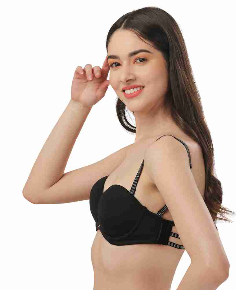 SOIE Padded Underwired Multiway Balconette Bra with additonal Transparent  Straps Women Balconette Lightly Padded Bra - Buy SOIE Padded Underwired  Multiway Balconette Bra with additonal Transparent Straps Women Balconette  Lightly Padded Bra