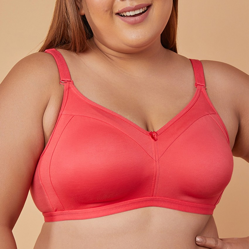 maashie M4408 Cotton Non-Padded Non-Wired Everyday Bra, Hot Pink