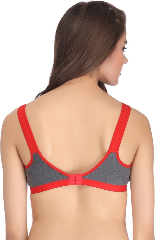 Buy Red Clovia Cotton Non-Padded Non-Wired Full Cup Bra - Red