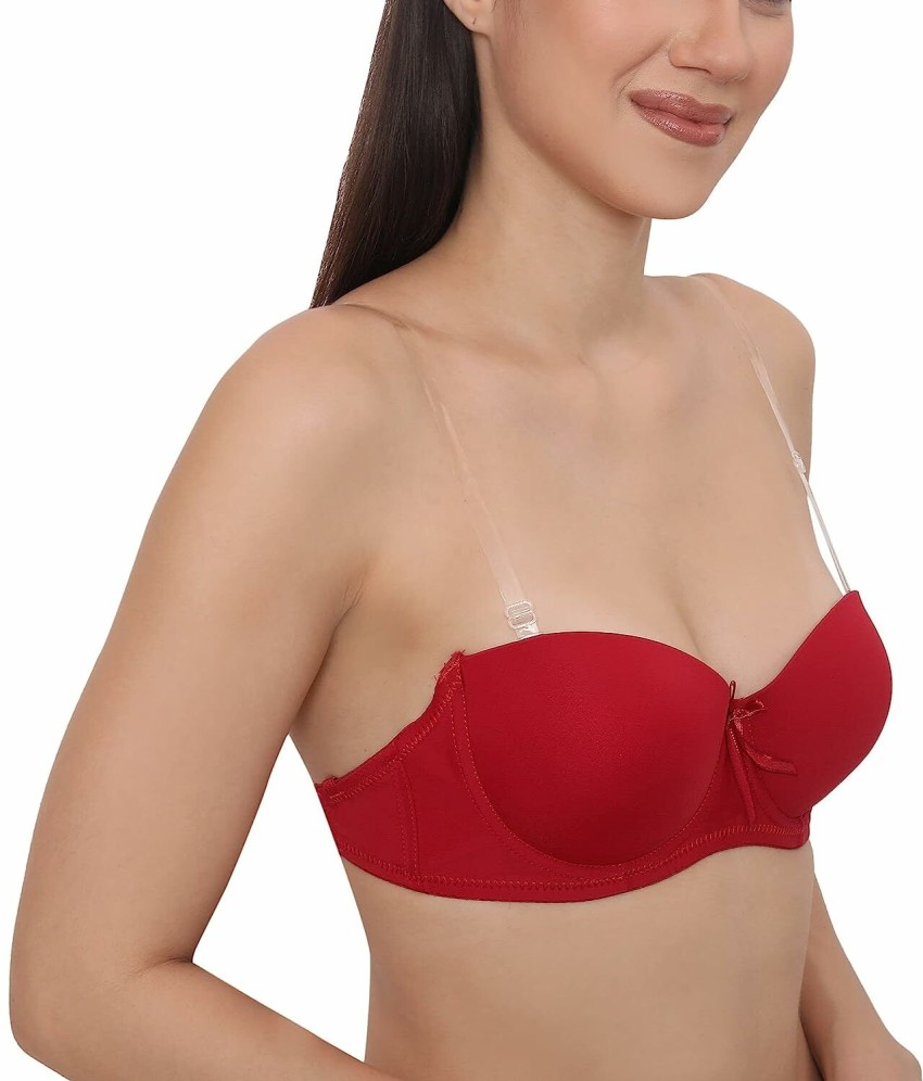 Buy QAUKY Women Padded Underwire Strapless Backless Invisible Clear  Transparent Back bra Online at Best Prices in India - JioMart.