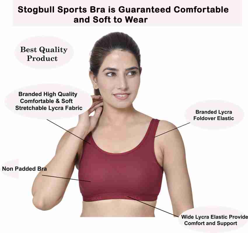 Buy NAGAICH Women's Cotton Lycra Fabric Non Padded Non- Wired Seamed Sports  Bra for Women and Girls(Pack Of 1)(Skin_30) Online at Best Prices in India  - JioMart.