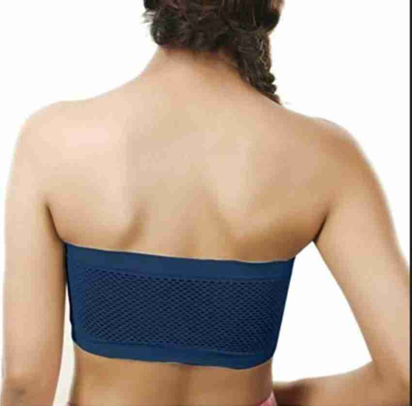 Deevaz Navy Blue Seamless Strapless Padded Wired Bra –