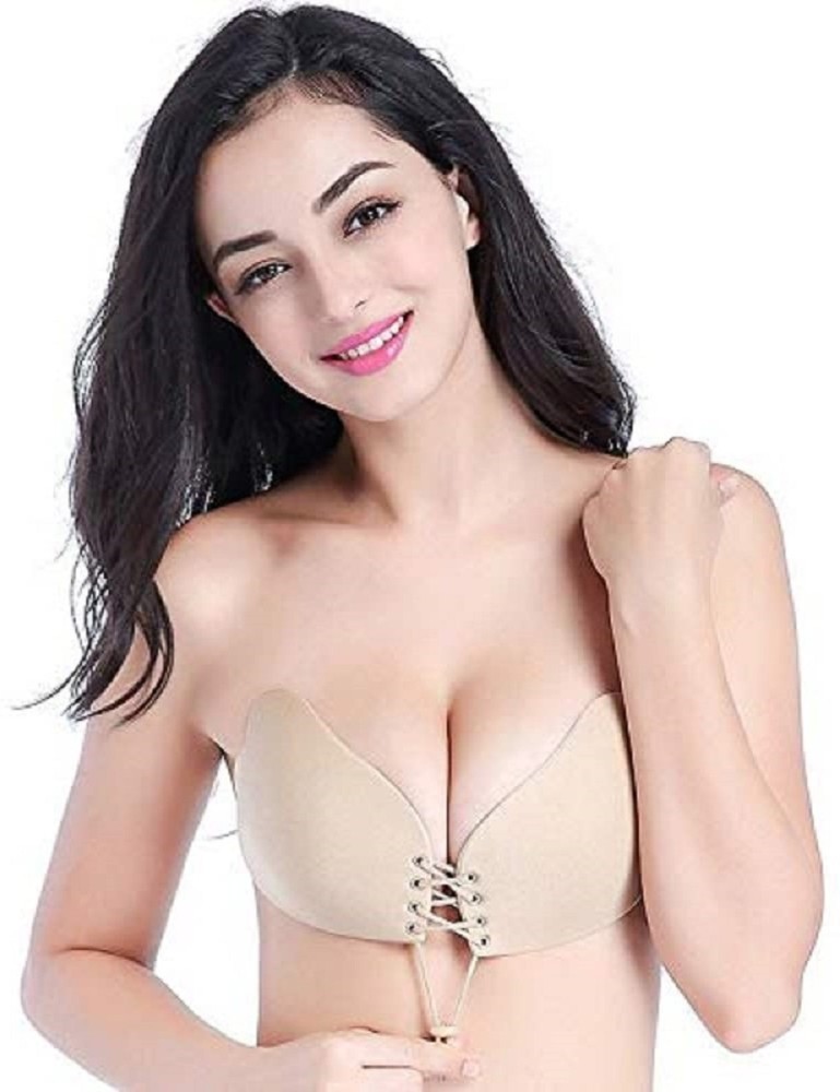 1pc Silicone Invisible Bra Wing Push-up Breathable Strapless Bra For  Wedding Dress