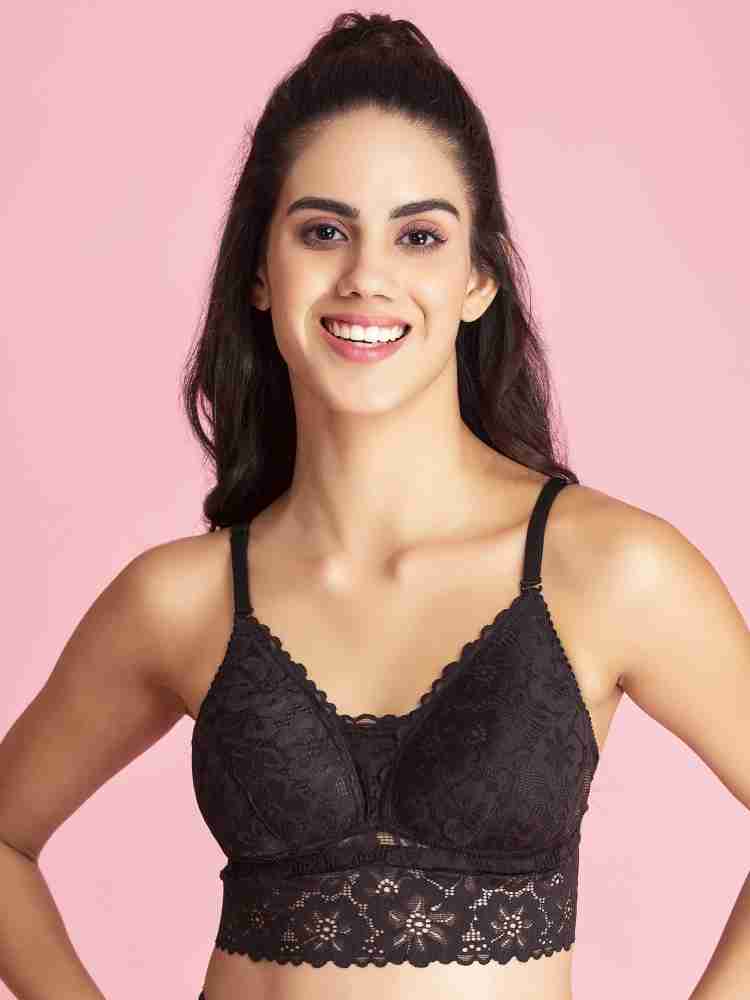 Buy online Maroon Solid Lace Bralette Bra from lingerie for Women by Clovia  for ₹379 at 71% off