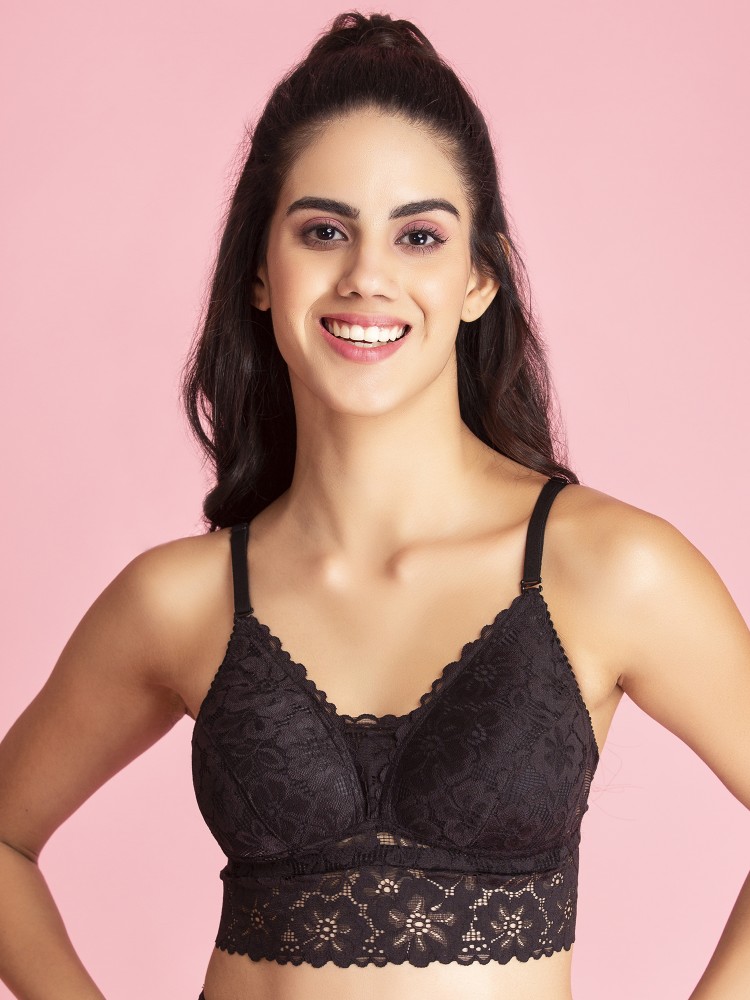 Clovia Lace Padded Non-Wired Long Line Bra Women Balconette Lightly Padded  Bra - Buy Clovia Lace Padded Non-Wired Long Line Bra Women Balconette Lightly  Padded Bra Online at Best Prices in India