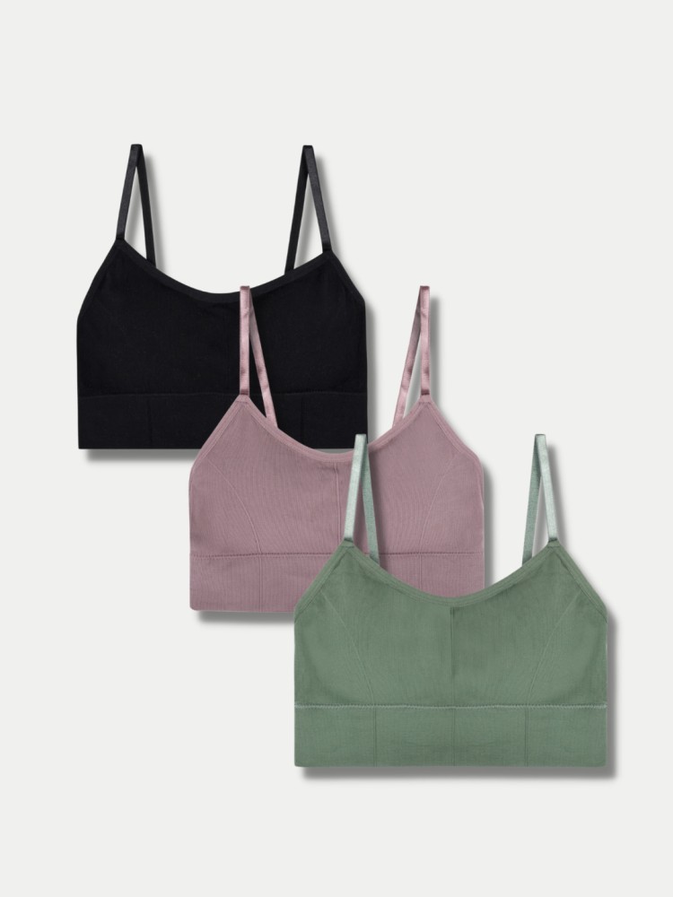 Buy TOM & GEE Pack Of 3 Full Coverage Seamless Camisole Bra With