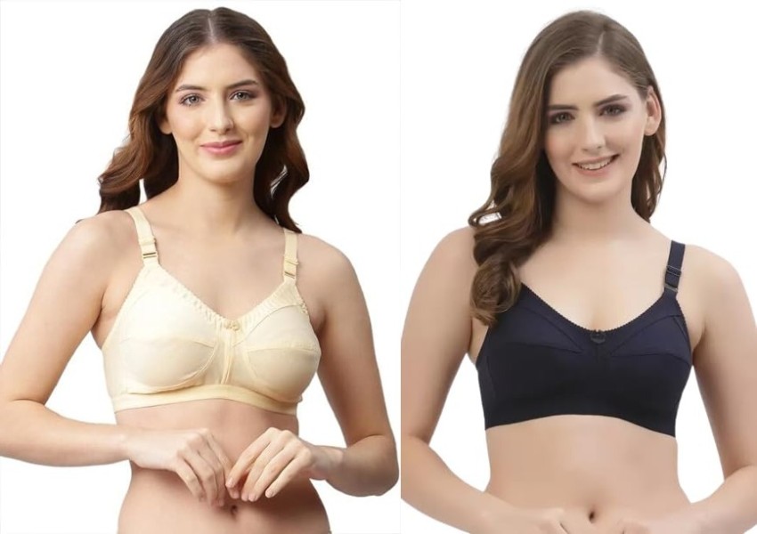 Buy F Fashiol.com Pack Of 2 Self Design Non Padded T-Shirt Bras