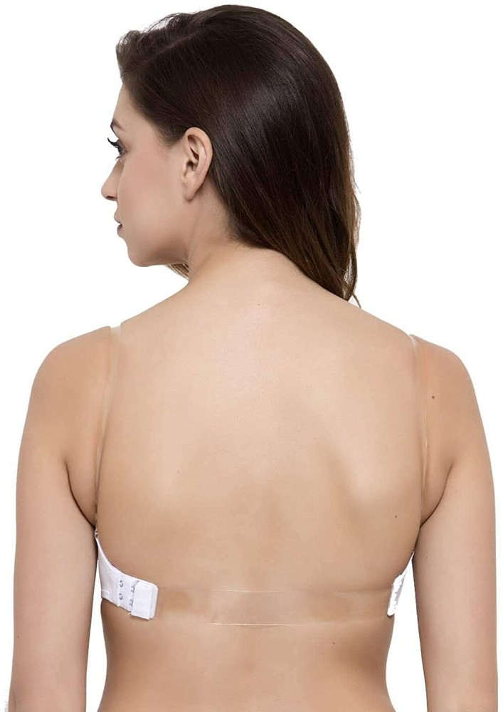 Buy Elegant Polycotton Wired Push-Up Backless Transparent Strap Bras Online  In India At Discounted Prices