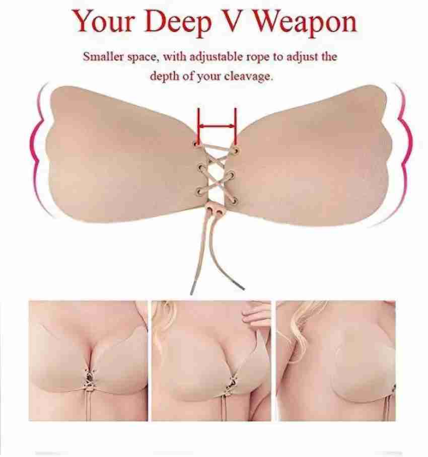 Bandeau Bra Womens Large Size Butterfly Beauty Back Wrap Breast Latex No  Steel Ring Ice Womens Bras No Underwire, Beige, Medium : :  Clothing, Shoes & Accessories