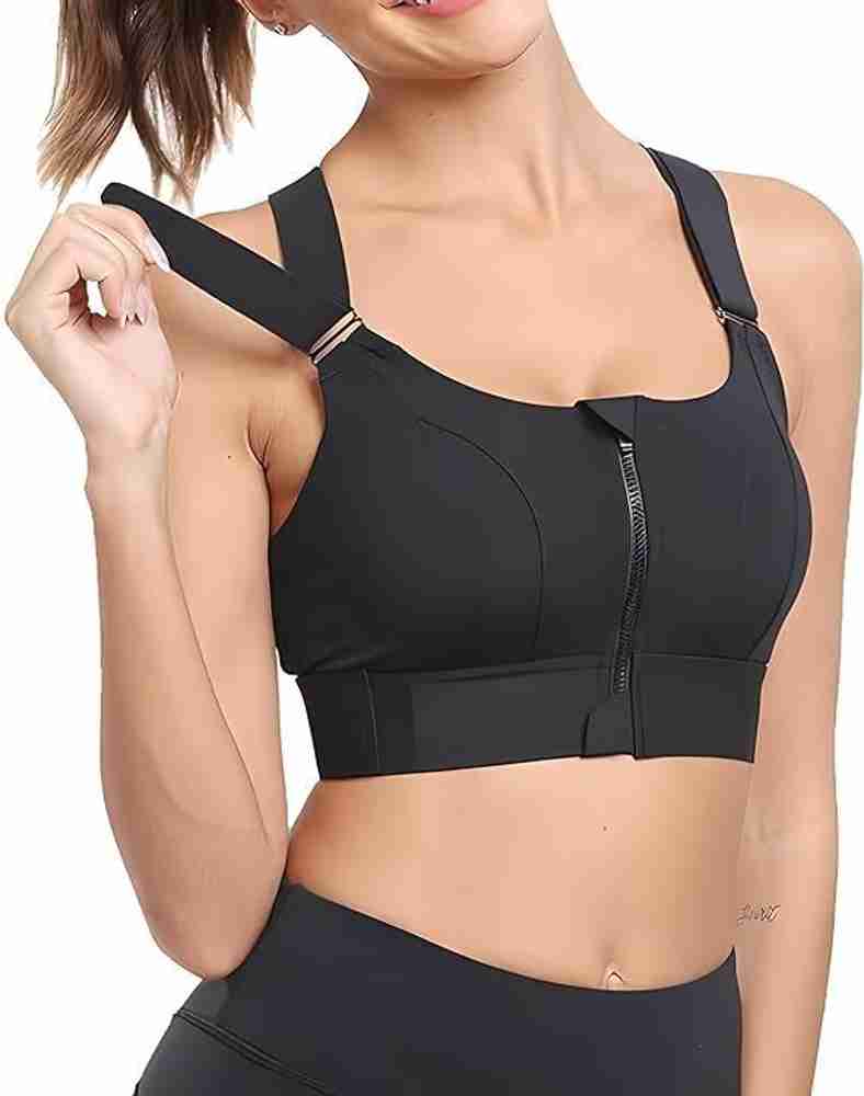 Sports bra with adjustable velcro straps best sale
