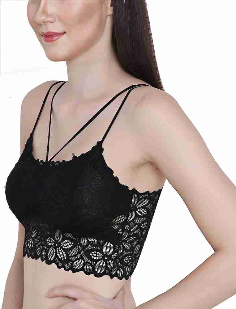 GARMONY Lace Bralette ,Adjustable Strap Fashionable Crop Top Style