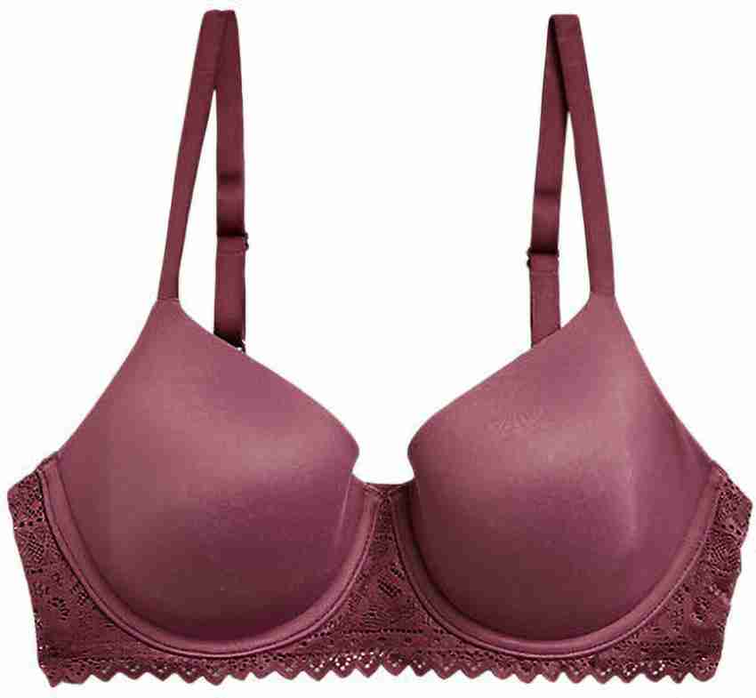 MARKS & SPENCER Sumptuously Soft™ Wired T-Shirt Bra T332253MEDIUM MULBERRY ( 36DD) Women Everyday Lightly Padded Bra - Buy MARKS & SPENCER Sumptuously  Soft™ Wired T-Shirt Bra T332253MEDIUM MULBERRY (36DD) Women Everyday Lightly