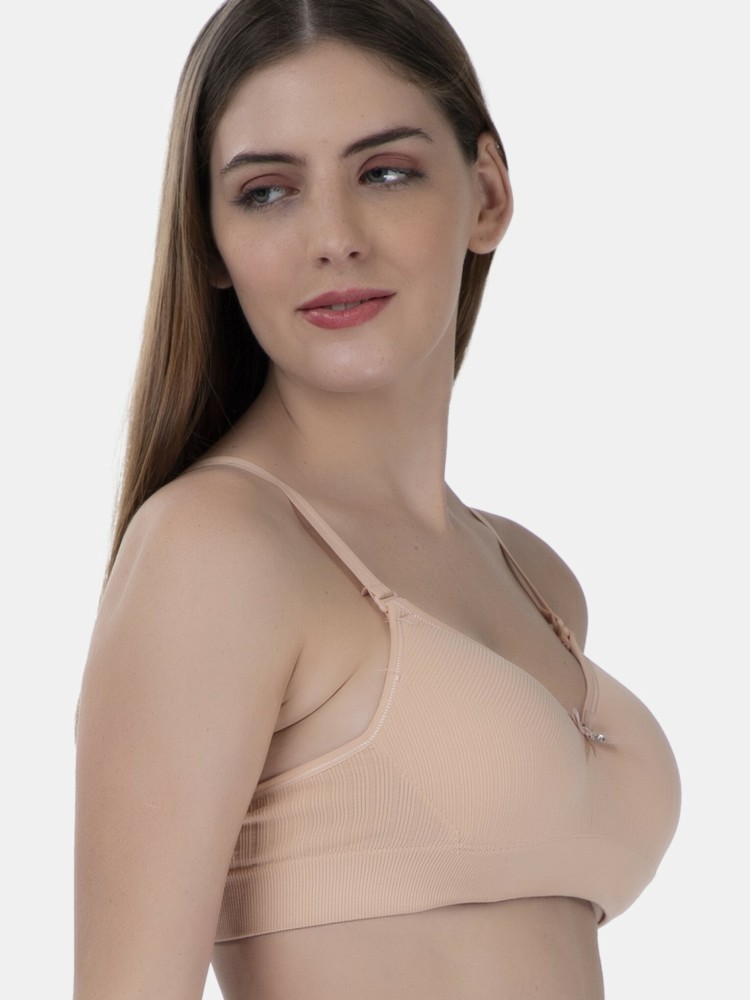 1To Finity Women's Solid Non-Wired Lightly Padded Everyday Bra.Soft and  smooth Adjustable straps rest