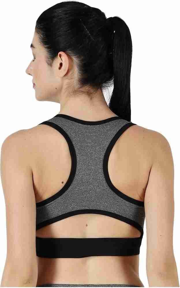 Ndless Sports Wire Free Padded Bra With Piping Of Color Contrast