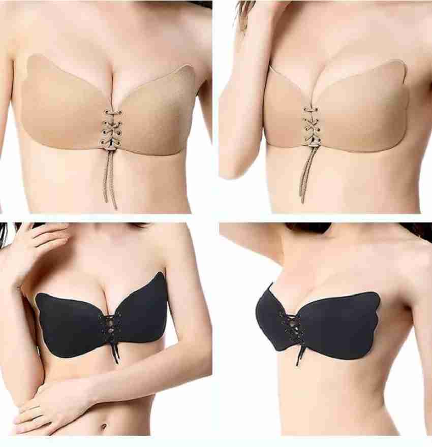 ActrovaX Adhesive Push up Backless Strapless Bra Silicone, Nylon