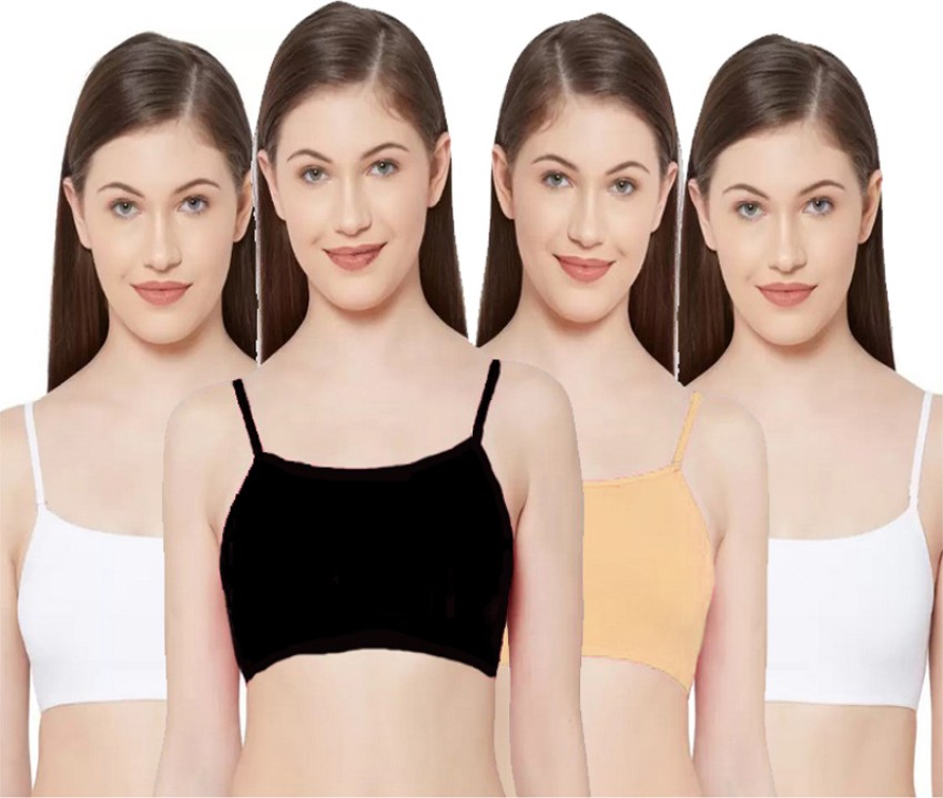 BRAAFEE Pack of 4 Women Non Padded fully stretchable High Coverage Bra  (Multicolor) Women Sports Non Padded Bra - Buy BRAAFEE Pack of 4 Women Non  Padded fully stretchable High Coverage Bra (