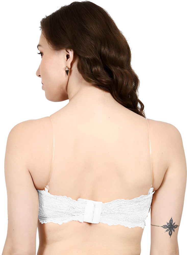 Buy GLAMORAS Women Spandex Transparent Back Strapless Bra with