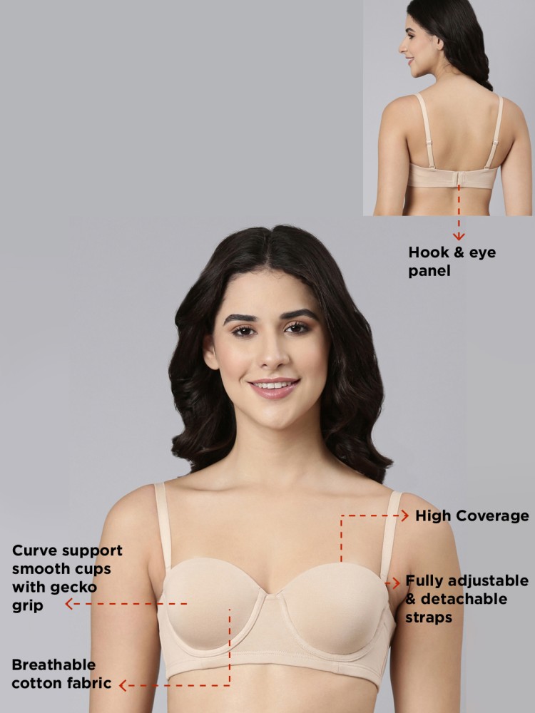 Enamor A078 Strapless Cotton Women Everyday Lightly Padded Bra - Buy Enamor  A078 Strapless Cotton Women Everyday Lightly Padded Bra Online at Best  Prices in India